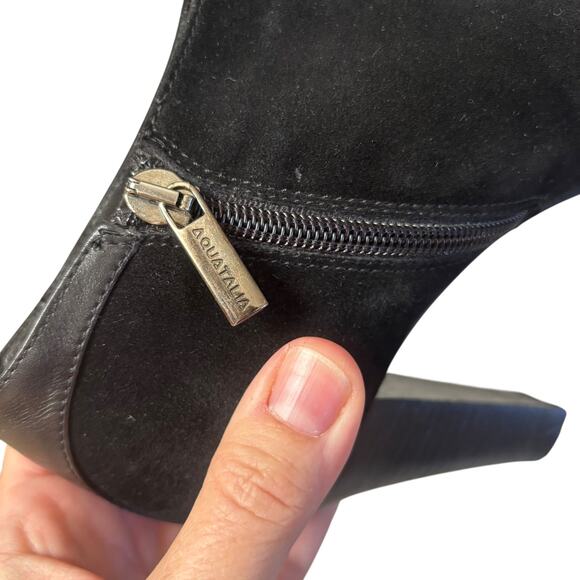Aquatalia Suede & Leathe Ankle Booties Size 5.5 - Picture 6 of 14